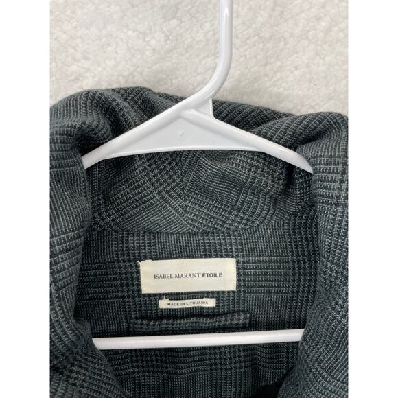 Isabel Marant Étoile Women’s 34 US 2 Plaid Linen Blend Puffer Coat Winter Jacket - Picture 3 of 12